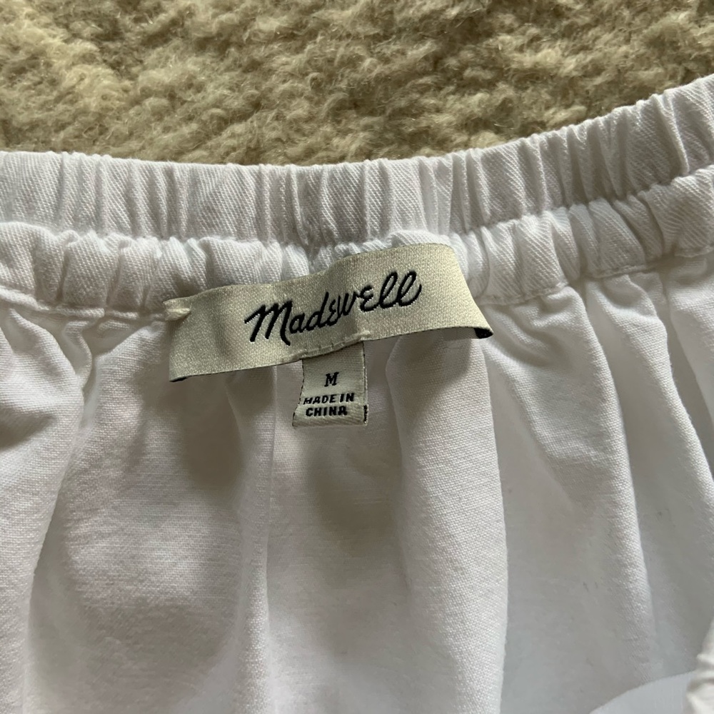 Madewell White Eyelet Balcony Off Shoulder Top - Picture 5 of 8